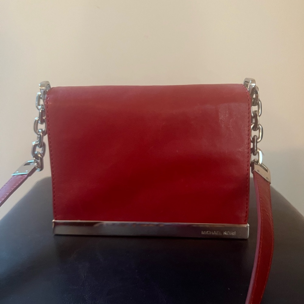 Michael Kors Scarlet Shoulder Bag with Silver Accents